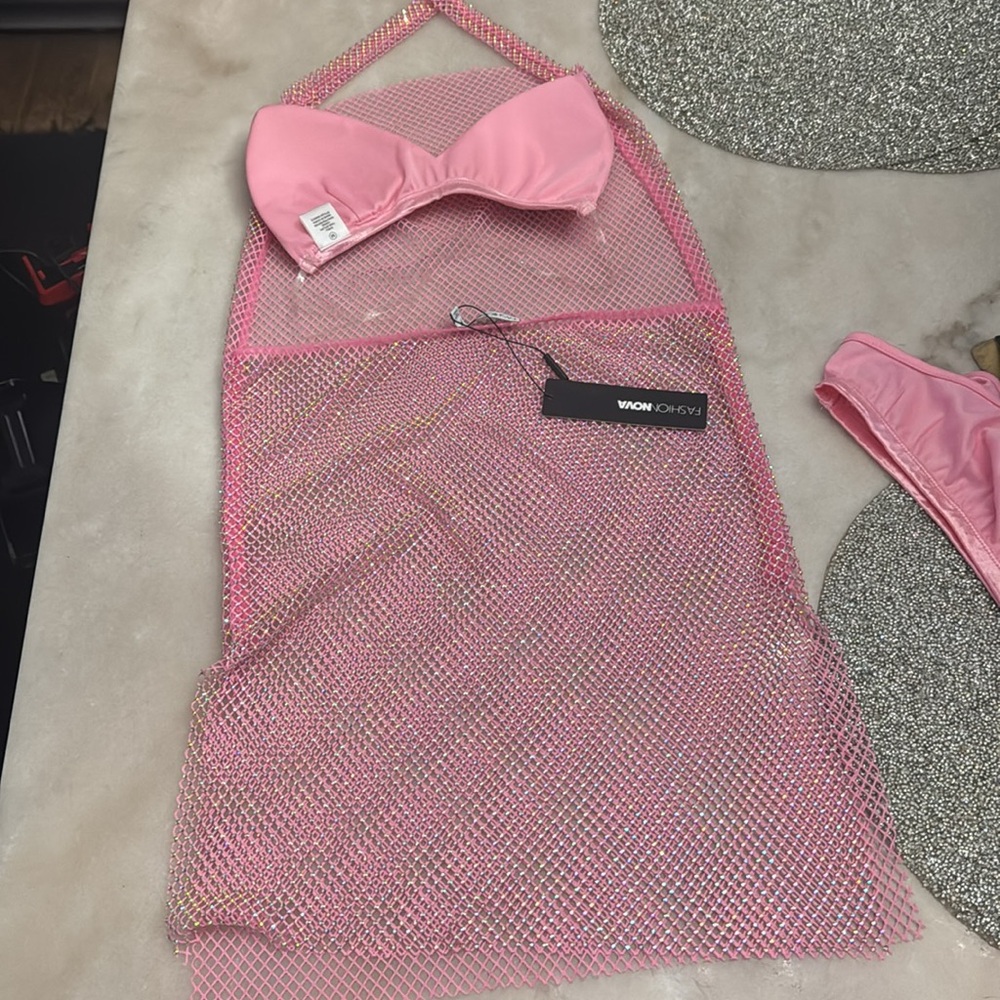 Fashion nova rhinestone dress med nwt - Picture 10 of 13